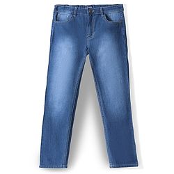 Pine Kids Denim Full Length Adjustable Elasticated Slim Fit Jeans - Mid Blue