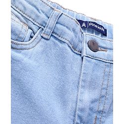 Pine Kids Denim Full Length Adjustable Elasticated Slim Fit Jeans - Ice Blue