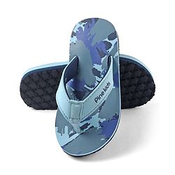 Pine Kids Abstract Print Flip Flops - Blue