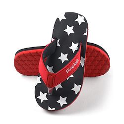 Pine Kids Slip On Flip Flops Stars Print - Blue