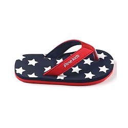 Pine Kids Slip On Flip Flops Stars Print - Blue