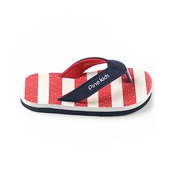 Pine Kids Flip Flops Striped - Red