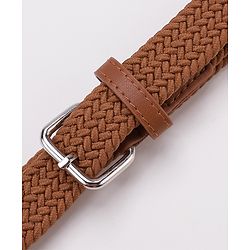 Pine Kids Free Size Braided Belt - Brown