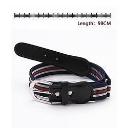 Pine Kids Free Size Striped Belt - Navy Blue