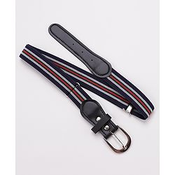 Pine Kids Free Size Striped Belt - Navy Blue