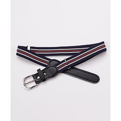 Pine Kids Free Size Striped Belt - Navy Blue