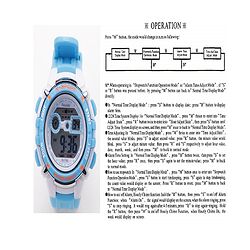 Pine Kids  Free Size Digital Watch- Blue