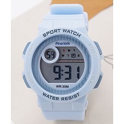 Pine Kids  Free Size Digital Watch - Light Blue