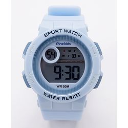 Pine Kids  Free Size Digital Watch - Light Blue