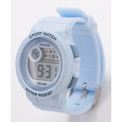 Pine Kids  Free Size Digital Watch - Light Blue
