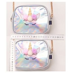 Pine Kids Unicorn Design Sling Bag - Silver
