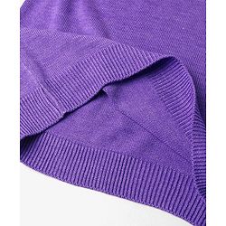 Pine Kids Full Sleeves Fine Knit Floral Sweater - Purple