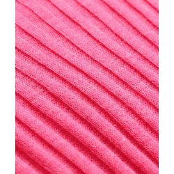 Pine Kids Full Sleeve Woolen Dress With Scarf - Pink