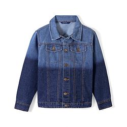 Pine Kids Full Sleeves Dip Dyed Denim Jackets - Blue
