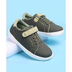 Pine Kids Velcro and Lace Closure Casual Shoes - Green