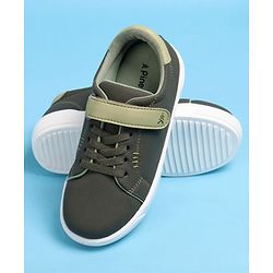 Pine Kids Velcro and Lace Closure Casual Shoes - Green