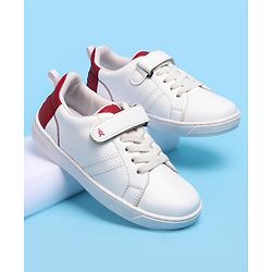 Pine Kids Velcro and Lace Closure Casual Shoes - White