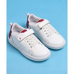 Pine Kids Velcro and Lace Closure Casual Shoes - White