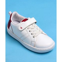 Pine Kids Velcro and Lace Closure Casual Shoes - White