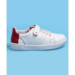 Pine Kids Velcro and Lace Closure Casual Shoes - White