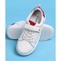 Pine Kids Velcro and Lace Closure Casual Shoes - White