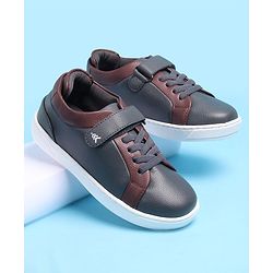 Pine Kids Velcro and Lace Closure Casual Shoes - Dark Grey