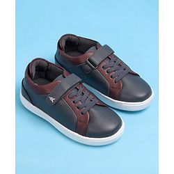 Pine Kids Velcro and Lace Closure Casual Shoes - Dark Grey