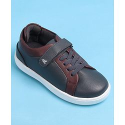 Pine Kids Velcro and Lace Closure Casual Shoes - Dark Grey