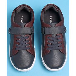 Pine Kids Velcro and Lace Closure Casual Shoes - Dark Grey