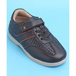 Pine Kids Textured Velcro Closure Casual Shoes - Brown