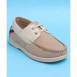 Pine Kids Slip On Color Block Casual Loafer Shoes - Beige
