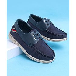 Pine Kids Slip On Color Block Casual Loafer Shoes - Blue
