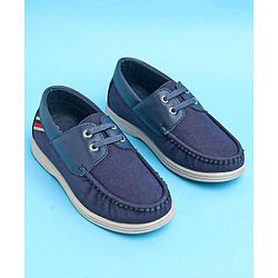 Pine Kids Slip On Color Block Casual Loafer Shoes - Blue