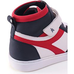 Pine Kids Velcro Closure Sneakers Shoes - White & Red