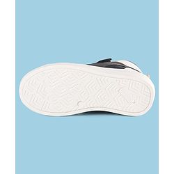 Pine Kids Velcro Closure Sneakers Shoes - White & Navy Blue