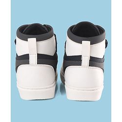 Pine Kids Velcro Closure Sneakers Shoes - White & Navy Blue