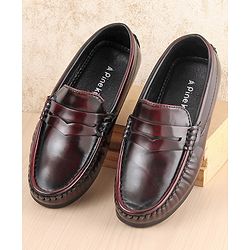Pine Kids Slip on Formal Wear Shoes - Maroon