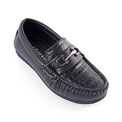 Pine Kids Slip on Formal Wear Shoes with Chain Link - Brown