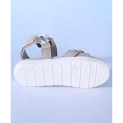 Pine Kids Solid Colored Velcro Closure Sandals - Beige