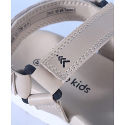 Pine Kids Solid Colored Velcro Closure Sandals - Beige