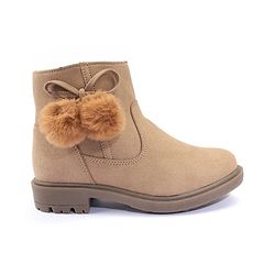 Pine Kids Zipper Closure Winter Boots - Beige