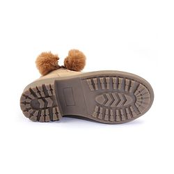 Pine Kids Zipper Closure Winter Boots - Beige