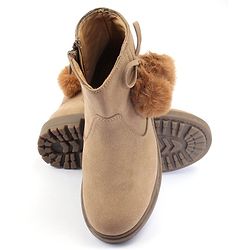 Pine Kids Zipper Closure Winter Boots - Beige