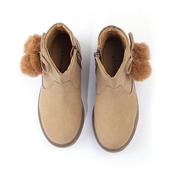 Pine Kids Zipper Closure Winter Boots - Beige