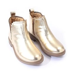 Pine Kids Zipper Closure Winter Boots  - Golden