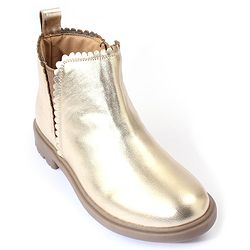 Pine Kids Zipper Closure Winter Boots  - Golden