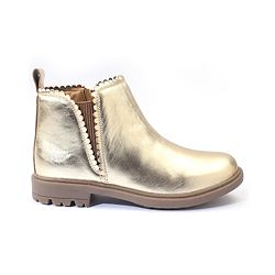 Pine Kids Zipper Closure Winter Boots  - Golden