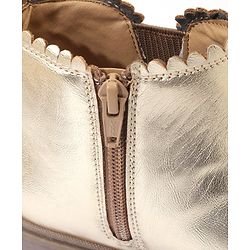 Pine Kids Zipper Closure Winter Boots  - Golden