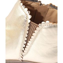 Pine Kids Zipper Closure Winter Boots  - Golden