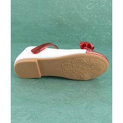 Pine Kids Velcro Closure Bellies with Bow Applique - Red